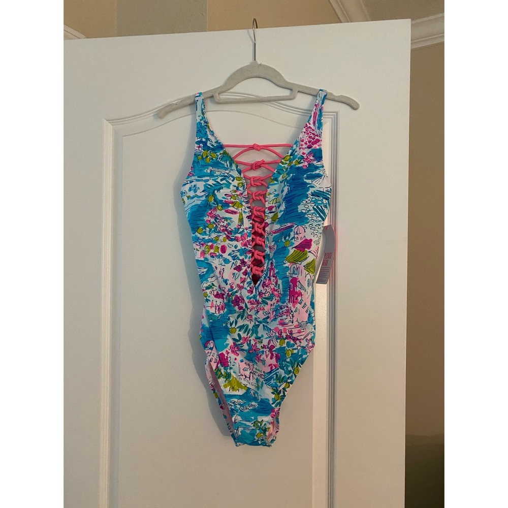 NWT Lilly Pulitzer Positano Lattice Swimsuit